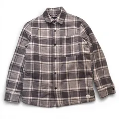 ZARA ザラ パフチェックシャツジャケット チェック柄オーバーシャツジャケット スナップボタン サイズS グレー メンズ