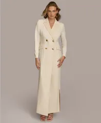 ダナ キャラン ニューヨーク レディース トップス ワンピース コート Donna Karan New York Womens Long Sleeve Coat Dress Pristine
