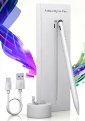 2025最新 iPad ペンシル 第11世代対応 2in1タッチペン POMペン先/導電繊維ペン先/傾き感知/磁気吸着機能対応/超高感度 タッチペン 誤作動防止機能対応 軽量 耐摩 USB type-c充電式 スタイラスペン 2018年以降iPad/ ...