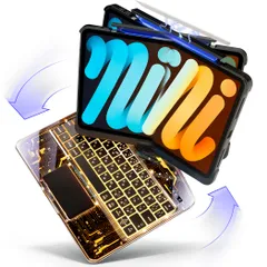 BJBT ipad 第10世代/第11世代（A16）10.9/11インチ キーボードケース 対応【360度回転式】アイパッド キーボード付きケース 超高精度トラックパッド搭載・Bluetooth5.3・7色バックライト・JIS日本語配列 薄型 Mag ...