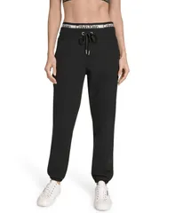 カルバンクライン レディース ボトムス カジュアルパンツ パンツ スウェットパンツ ロゴ Calvin Klein Womens Performance Logo Stripe Jogger Sweatpants Black ブラック