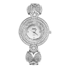 【在庫処分】腕時計 キラキラ シルバー 3ATM防水: レディース ダイヤ アナログ表示 可愛い オシャレ 合金ベルト カジュアル ビジネス レディース ファッションウォッチ - 誕生日 記念日 バレンタインデー ホワイトデー クリスマス プレゼント