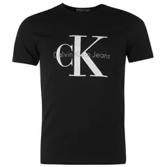 カルバンクライン メンズ トップス Tシャツ Calvin Klein Jeans Monogram T Shirt Black ブラック