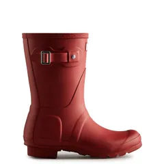 ハンター レディース シューズ ブーツ・レインブーツ Hunter Original Short Wellington Boots Red レッド