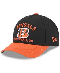 ニューエラ メンズ アクセサリー 帽子 New Era Mens BlackOrange Cincinnati Bengals 2025 NFL Draft 9FORTY AFrame MCrown Adjustable Hat Black Orange ブラ