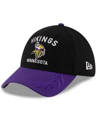 ニューエラ メンズ アクセサリー 帽子 New Era Mens BlackPurple Minnesota Vikings 2025 NFL Draft 39THIRTY Flex Hat Black Purple ブラック