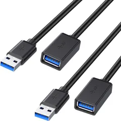 [2025新バージョン USB Type-A 延長ケーブル] USB 延長ケーブル USB3.0 5Gbps 高速データ転送 A-Aタイプ オスメス USB延長コード 取り回しやすい タイプAオス - タイプAメス 柔らかい PVC ノートパソコン  ...