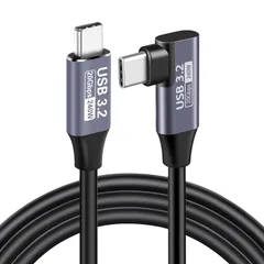USB Type C ケーブル L字型 0.2M 240W/5A PD3.1急速充電 USB3.2 Gen2 20Gbps双方向高速転送 4K映像出力 高耐久ナイロン Mac Book Pro/Air、iPad Pro/Air、Xperia、AQUO ...