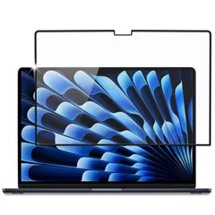 MacBook Air 15.3 インチ 2025 M4/M3/M2チップ ブルーライトカット フィルム アンチグレア 保護フィルム 反射低減 指紋防止 粘着式 着脱可能