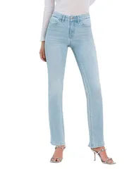 フライングモンキー レディース ボトムス デニムパンツ ブーツカット ブーツ ジーンズ Flying Monkey Womens High Rise Distressed Hem Bootcut Jeans Well connected blue ブルー