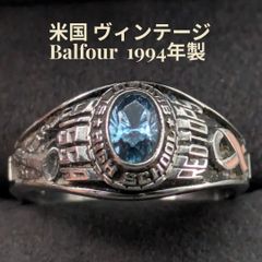 米国老舗 Balfour 1978年 カレッジリング 11号 ブルー石 - メルカリ