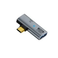 YFFSFDC Type-C 変換アダプタ タイプC+Aデュアルポート兼ね備え type-c l字 変換 アダプター PD100W急速充電 10Gbps高速データ転送 OTG機能に対応 LEDライト付き iPhone16/15シリーズ/Switch/ ...