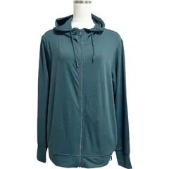 UNIQLO　ユニクロ　エアリズム　UVカットメッシュフルジップパーカ　モスグリーン　XL　サムホール有り