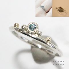 チカチカとファイア輝くスフェーンのK10小ワッカシルバーリング10.5号 チカチカとファイア輝くスフェーンのK10小ワッカシルバーリング10.5号