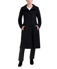 コールハーン レディース アウター ジャケット・ブルゾン ウール コート Cole Haan Womens StandCollar SingleBreasted Wool Blend Coat Black ブラック