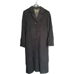   ノーブランド カシミヤ ロング コート アウター ロング ウール カシミヤ 秋冬 きれいめ 上品 ブラック黒 レディース11ar【Z1783】