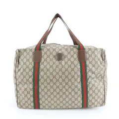 グッチ GGスプリーム シェリー ライン 013 レザー ボストン バッグ 出張 旅行 トート キャリー A4 メンズ RRM DM31-4【中古】