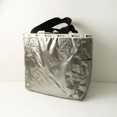 レスポートサック LeSportsac LG REVERSIBLE TOTE シャイニー リバーシブル トートバッグ ｜シルバー ブラック【2400014814934】