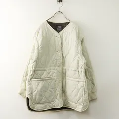 ニコアンド niko and… リバーシブルキルトジャケット M‖オフホワイト アウター コート 上着 羽織り 前開き【2400014809268】