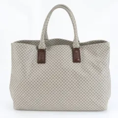 ボッテガヴェネタ マルコポーロ レザー トート バッグ ショルダー 通勤 本革 A4 イントレチャート ベージュ メンズ REM DM25-9【中古】