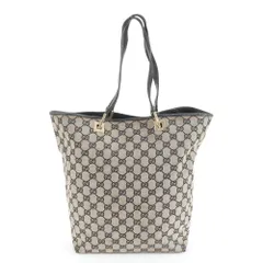 美品 グッチ GG キャンバス 002 1098 レザー トート バッグ 肩掛け ショルダー ハンド A4 ブラック 黒 レディース MEE DM11-6【中古】