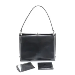 ヴィンテージ グッチ オールドグッチ ターンロック レザー ハンドバッグ 本革 ブラック 黒 ブランド レディース REM DM27-4【中古】