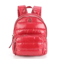 極美品 モンクレール KILIA キリア MM ZAINO レッド レザー ナイロン リュックサック バッグ レディース MEM DM30-8【中古】のサムネイル
