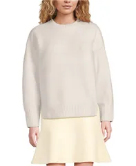 ランズエンド レディース アウター ニット・セーター クルーネック Lands End Womens Ultrasoft Crew Neck Hi Low Hem Tunic Sweater Fresh ivory アイボリー