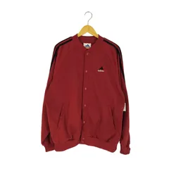 アディダス adidas 90s マレーシア製 パフォーマンスロゴ刺繍 スリーライン スナップボタン トラックジャケット ブルゾン  メンズ import：L 