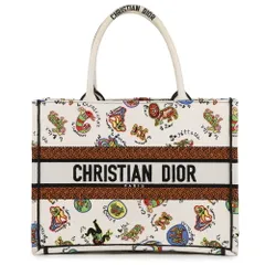 クリスチャン・ディオール トートバッグ ブックトート ニキ・ド・サンファル ミディアム Christian Dior 白