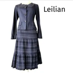 未使用に近い 高級レリアン 素敵なセットアップ 春物 9号