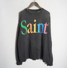 SAINT M×××××× セントマイケル　ロゴ長袖ロンT XL スミクロ SAINT M×××××× セントマイケル ロゴ長袖ロンT XL スミクロ - メルカリ