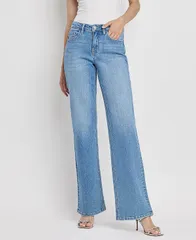 フライングモンキー レディース ボトムス デニムパンツ ヴィンテージ ジーンズ Flying Monkey Womens High Rise Vintagelike Flare Jeans Impassioned blue ブルー