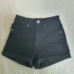 ブラック ロールアップ ハーフパンツ ショートパンツ