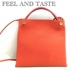 FEEL AND TASTE 2Wayバッグ ハンドバッグ ショルダーバッグ レザー オレンジ レディース 鞄