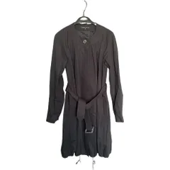   theory セオリー ロングジャケット アウター 羽織り きれいめ オフィス 黒 ブラック  レディース2サイズ【Z1784】