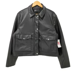 ザラ ZARA A-2型 フェイクレザー ジャケット レディース import：XL 