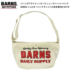 バーンズアウトフィッターズ ニュースペーパーバッグ BARNS ショルダーバッグ キャンバス生地 鞄 BR-26119 アイボリー