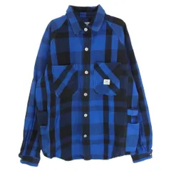 SASAFRAS ササフラス GARDENER HALF ガーデナーハーフ バッファローチェック シャツ ジャケット ブルー系 S【中古】のサムネイル