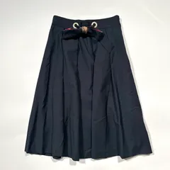 ブルーレーベル クレストブリッジ スカート リボン ノバチェック ネイビー