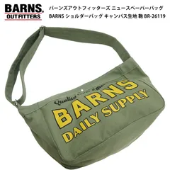 バーンズアウトフィッターズ ニュースペーパーバッグ BARNS ショルダーバッグ キャンバス生地 鞄 BR-26119 オリーブ