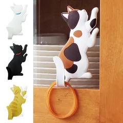 フック ネコ かりかり 吸着シート シール型フック 引っ掛け （ 粘着テープ 粘着 テープ 猫 ねこ グッズ シール型 シールタイプ 鍵フック キーフック 小物フック 小物掛け 黒猫 白猫 三毛猫 トラ ） 