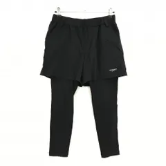 【美品】マリクレールスポール レギンス付きキュロットスカート 黒 ストレッチ ロゴ刺しゅう レディース LL ゴルフウェア marie claire