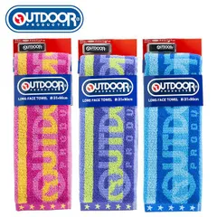 タオル マフラータオル アウトドアプロダクツ ロングフェイスタオル シューティングロゴ タオルバンド付き （ スポーツタオル たおる ブランド スポーツブランド 綿 綿100 綿100％ コットン ボーダー ストライプ ロゴ カラフル ） 