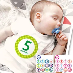 マンスリー シール 月齢フォトステッカー ステッカー 写真 赤ちゃん （ 記念日 月齢 アルバム ベビー インスタ 記念撮影 記念 かわいい 新生児 乳幼児 月齢フォト グッズ ベビーフォト ） 