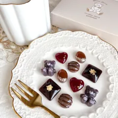 バレンタイン くまさんチョコ 5点アソート《ピアス/イヤリング》