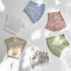 マスク フラワー刺繍マスク レディース おしゃれ 花柄 洗える 立体 （ パステル 花 フラワー 布製 立体型 衛生的 洗濯 繰り返し使える 綿 シンプル コットン 刺繍 柄 おしゃれ 立体マスク 洗えるマスク 調節可能 ） 