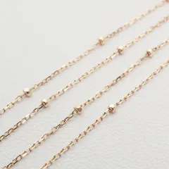 美品 アガット カットビーズ ネックレス チェーン K10/25-3106