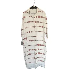     blancvert ブランベール シャツワンピース ロング丈 ベージュ系 洗える レディース 38【Z1784】