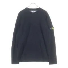 STONE ISLAND (ストーンアイランド) コットン ライトニット クルーネック ロングスリーブTシャツ ブラック